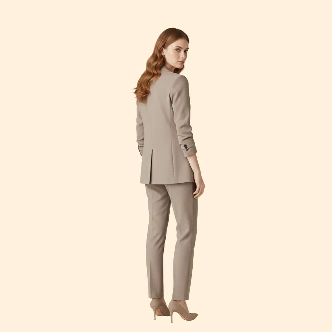 Women’s Blazer Set with Notched Lapel Design - Image 4