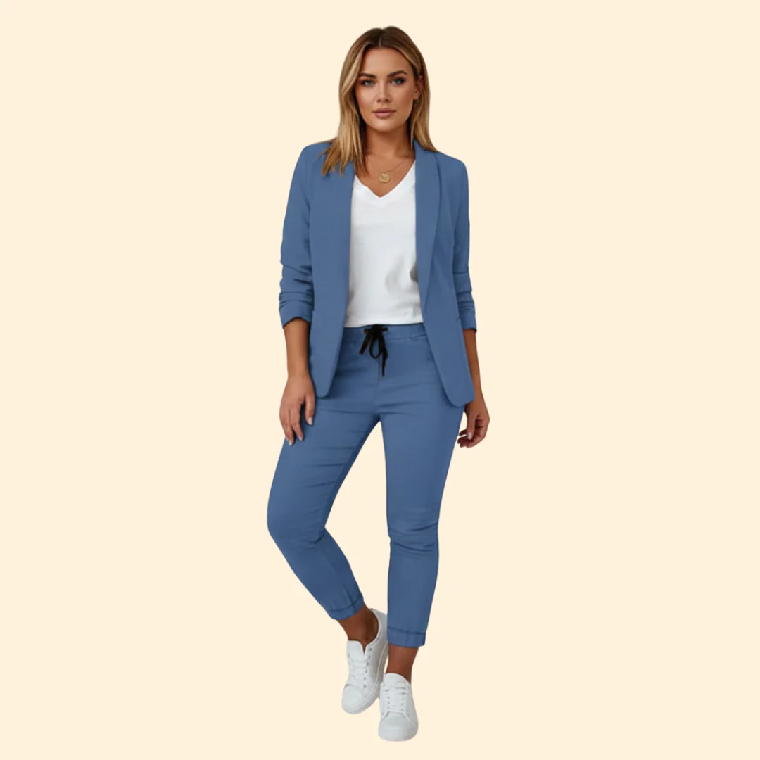 Women’s Blazer Set with Tapered Pants - Image 5