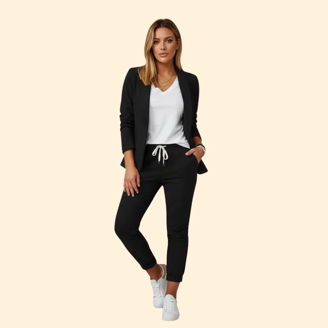 Women’s Blazer Set with Tapered Pants - Image 7
