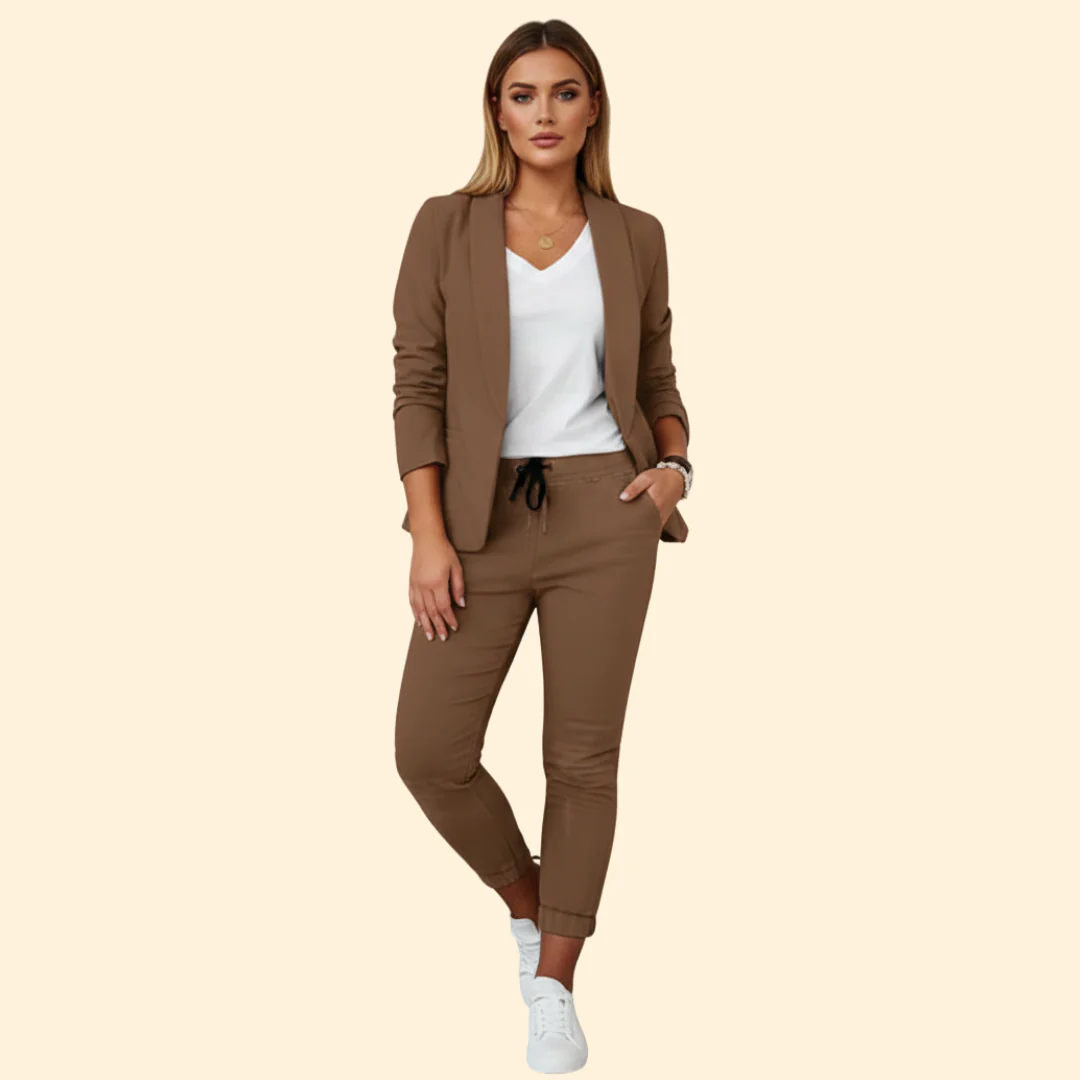 Women’s Blazer Set with Tapered Pants - Image 9