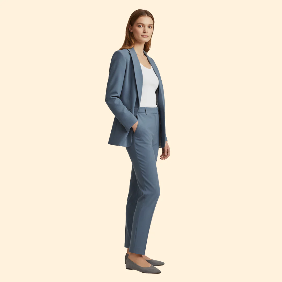 Women’s Blazer Suit with Tailored Trousers - Image 3