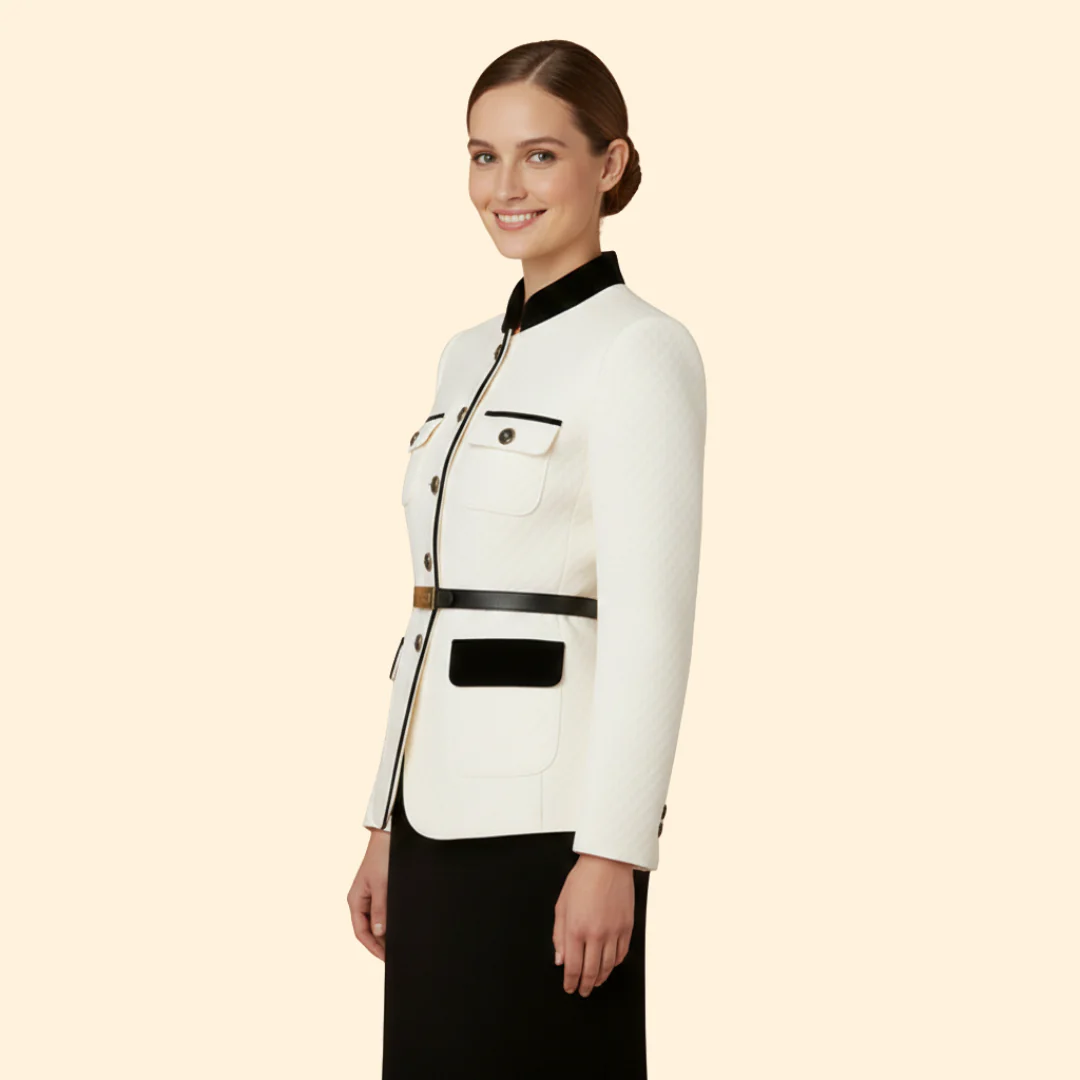 Women’s Blazer with Front Flap Pockets - Image 3