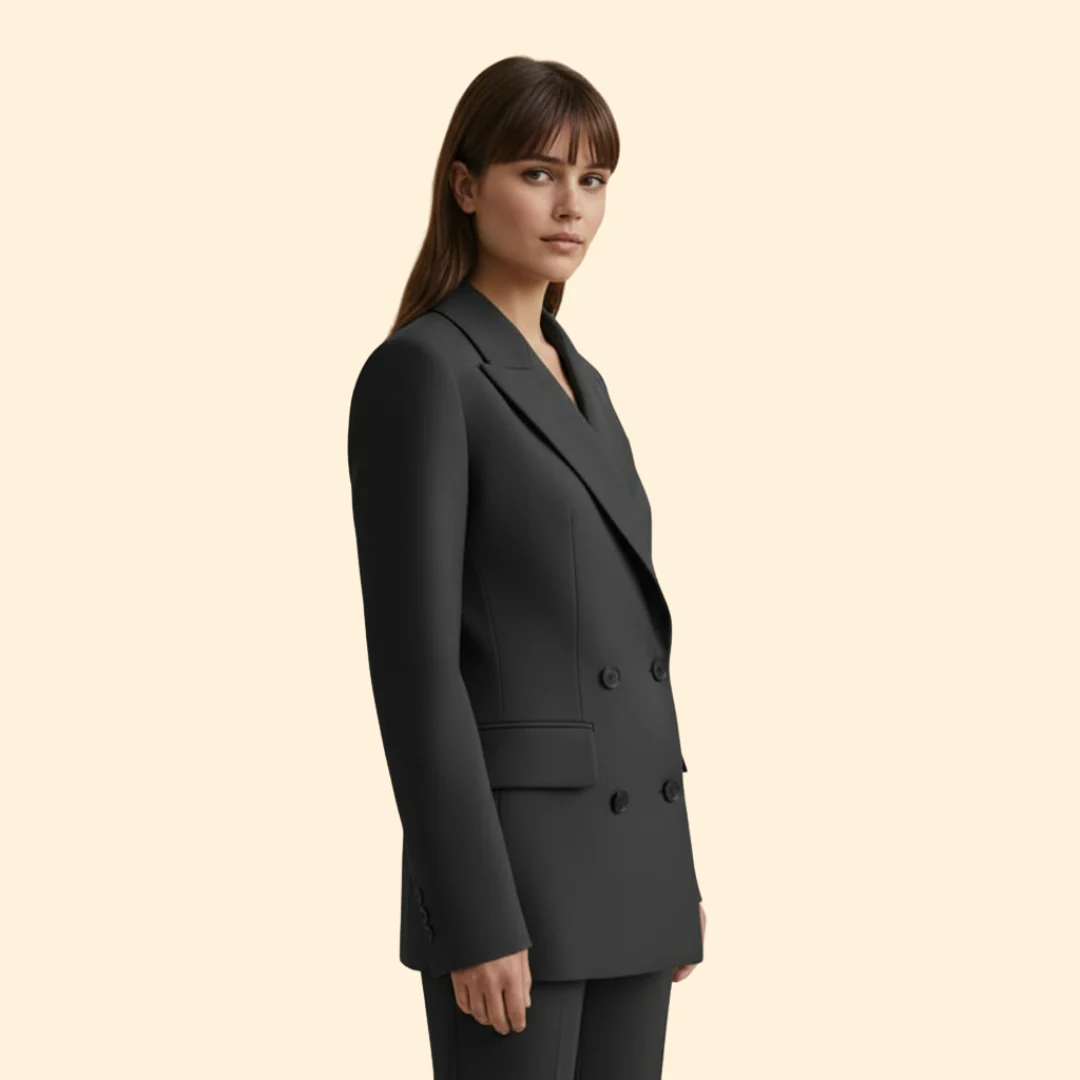 Women’s Blazer with Notched Lapel Detail - Image 3