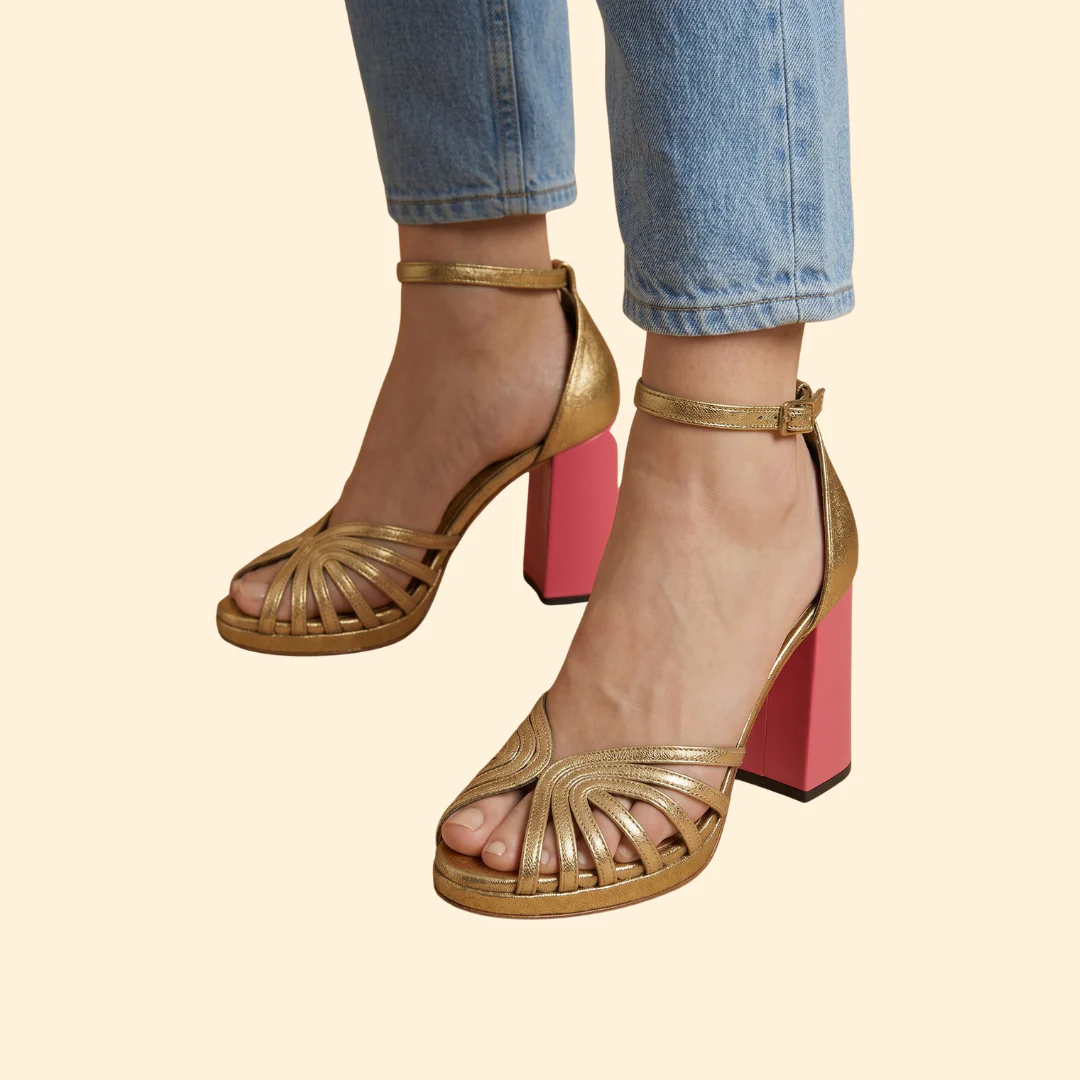 Women’s Block Heel Sandals with Strappy Vamp - Image 6