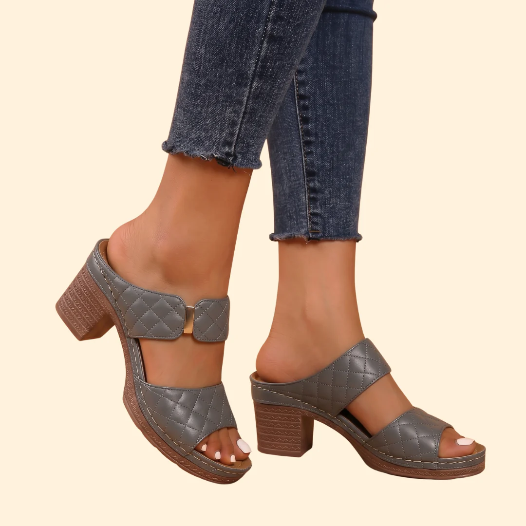 Women's Block Heel Sandals with Straps - Image 7