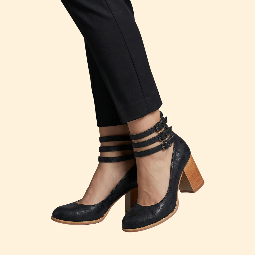 Women's Block Heel Sandals with Straps - Image 4