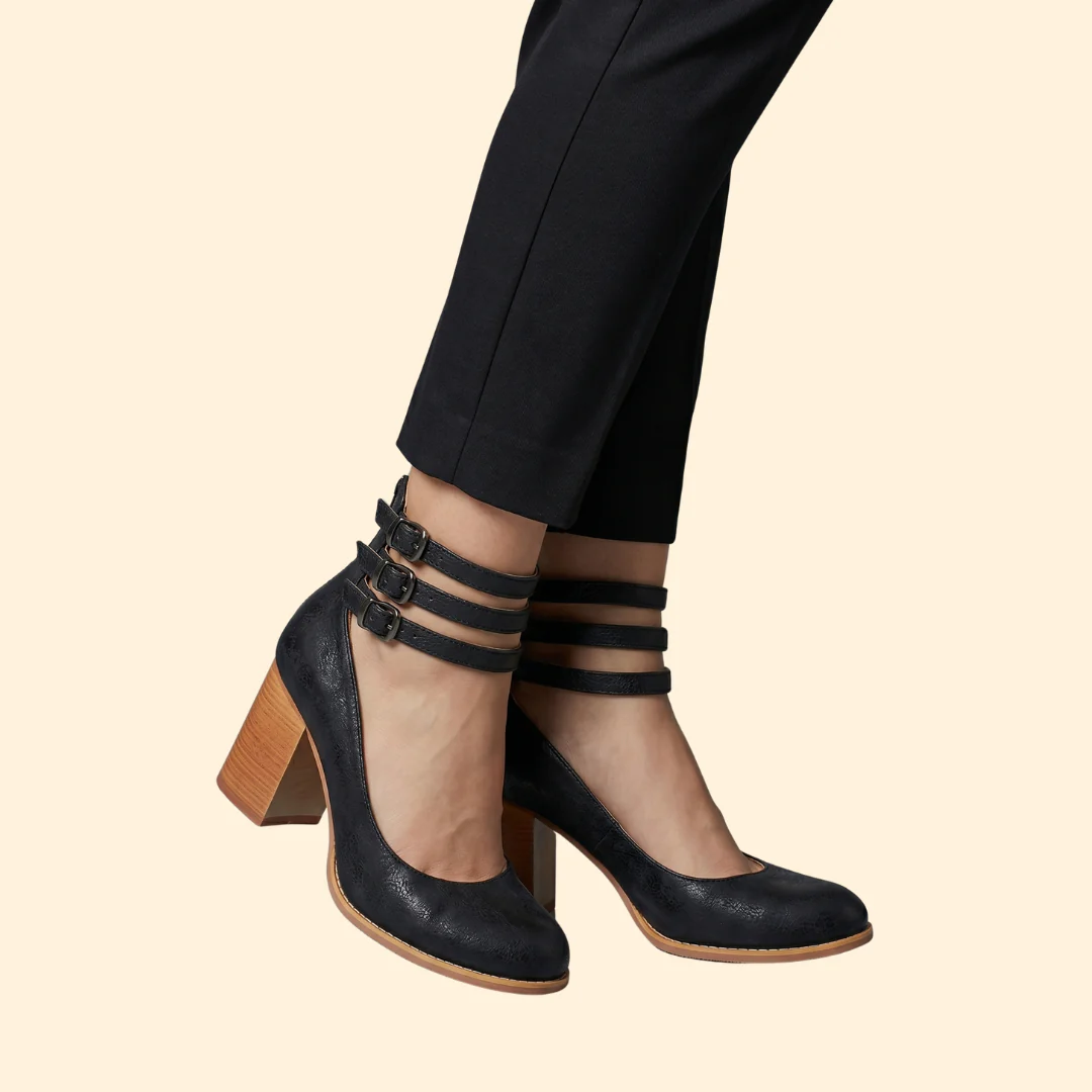 Women's Block Heel Sandals with Straps - Image 5