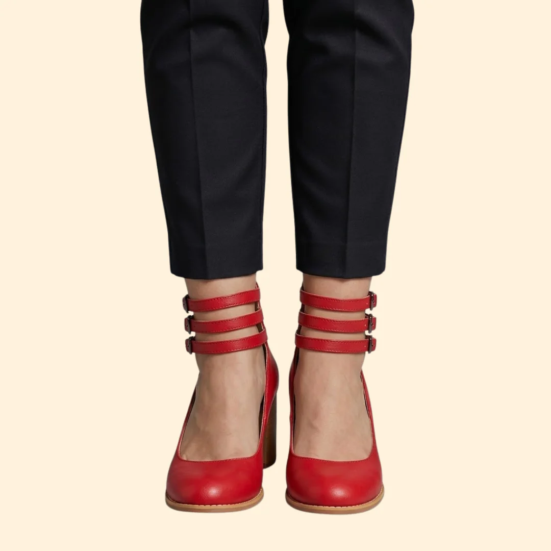 Women's Block Heel Sandals with Straps - Image 7