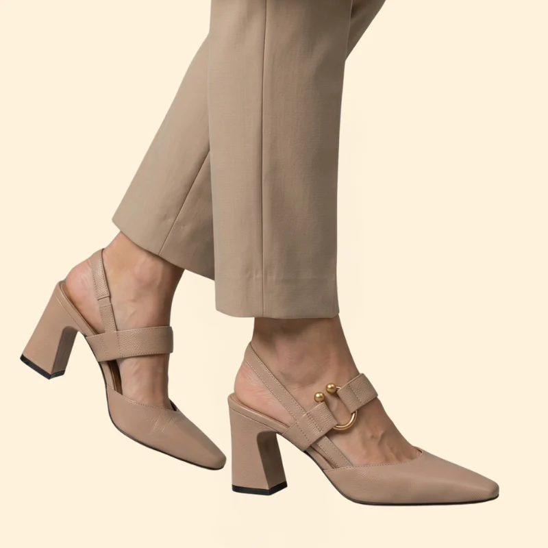 Women's Block Heel with Hardware - Image 5