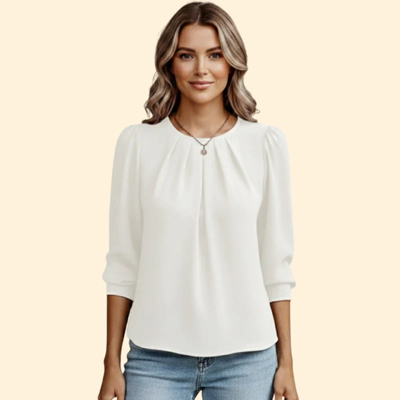 Women’s Blouse with Gathered Neckline - Image 10