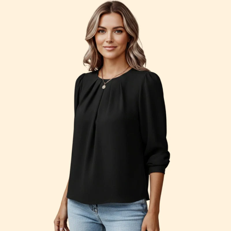 Women’s Blouse with Gathered Neckline - Image 4