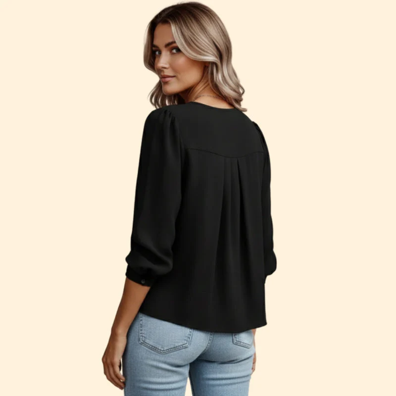 Women’s Blouse with Gathered Neckline - Image 5