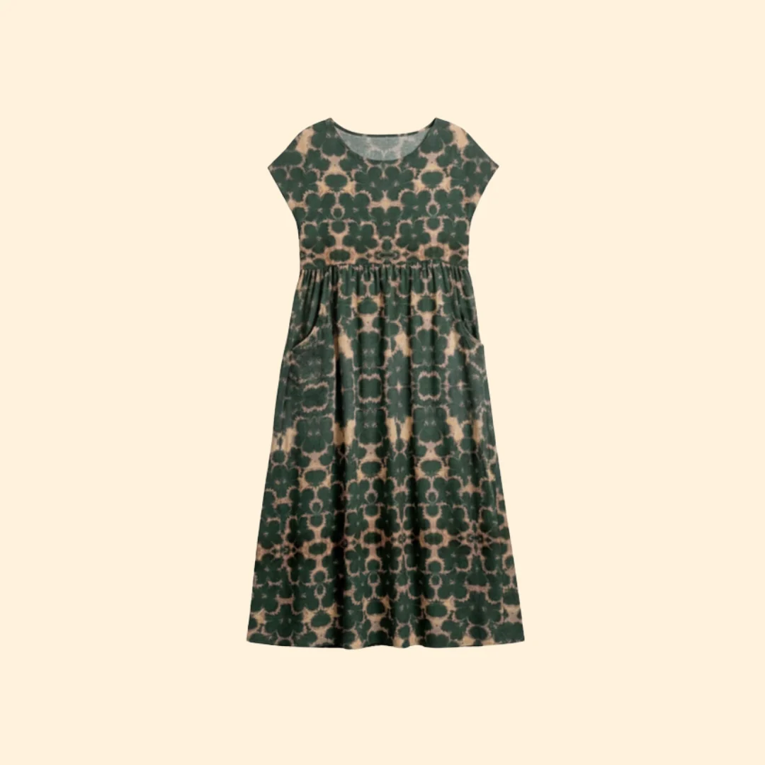 Women’s Boho Midi Dress with Floral Print