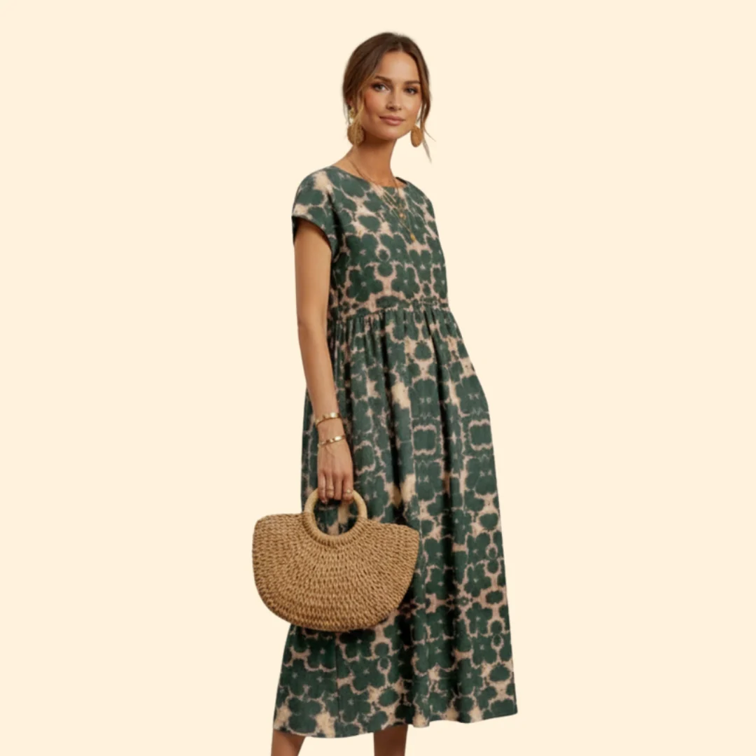 Women’s Boho Midi Dress with Floral Print - Image 4