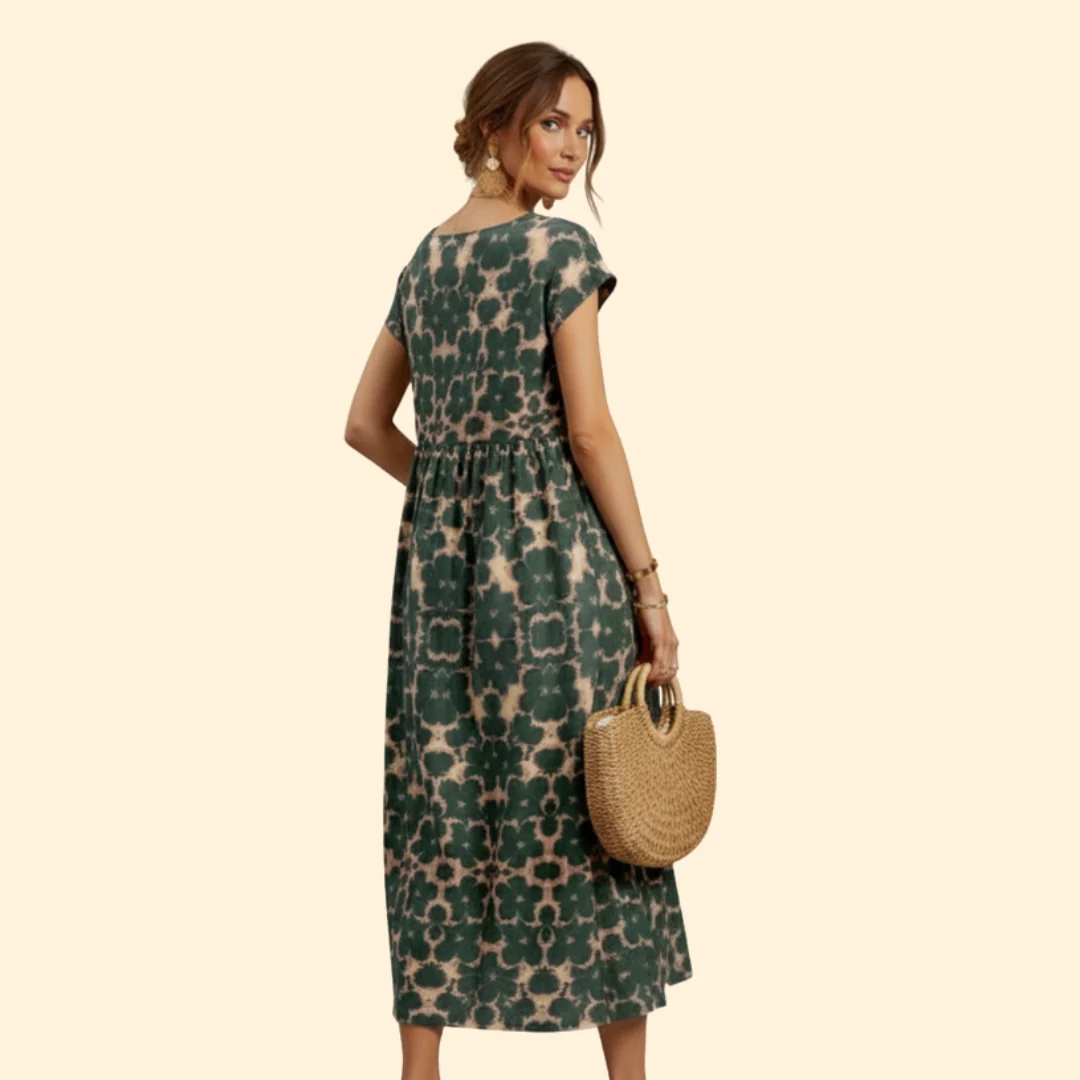 Women’s Boho Midi Dress with Floral Print - Image 5