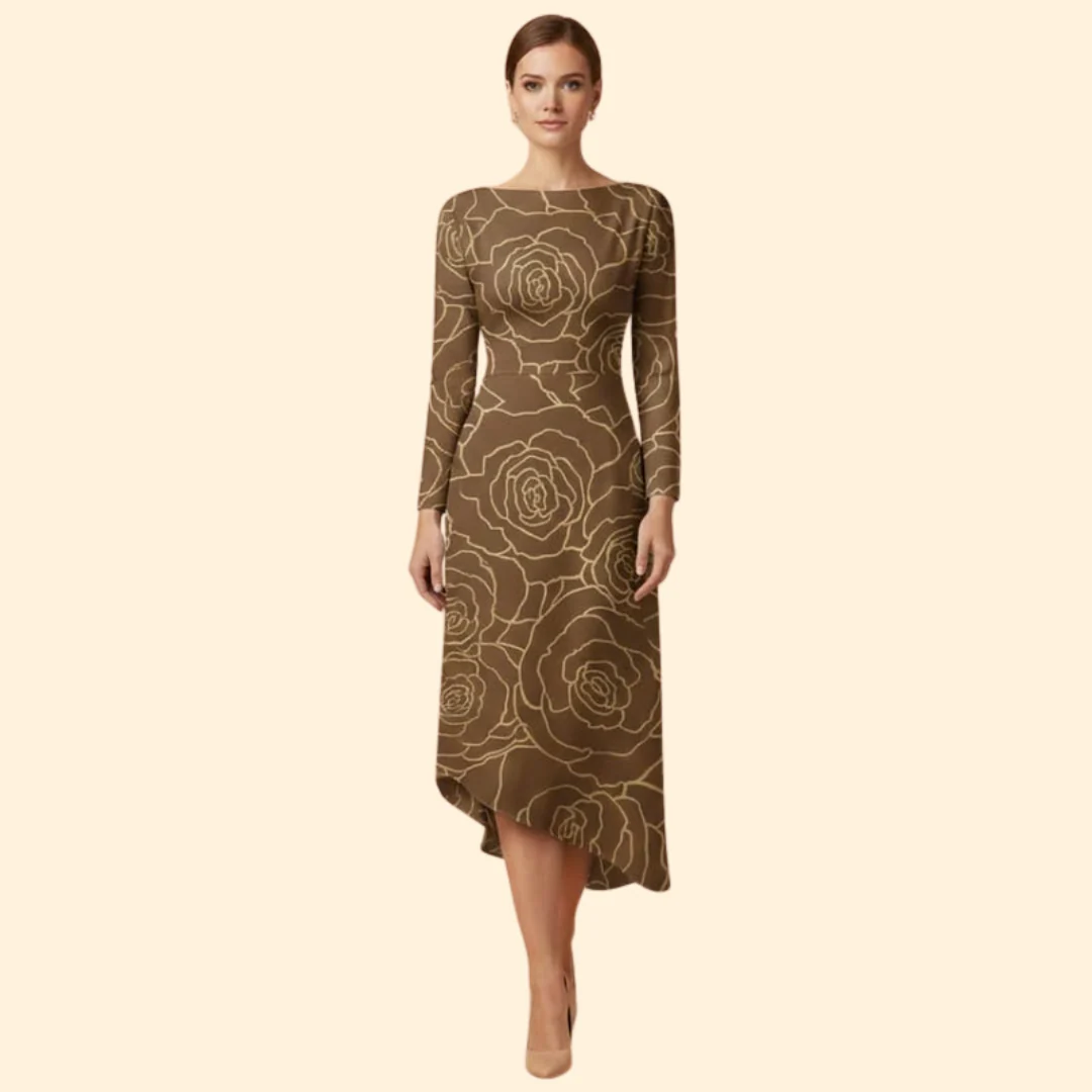 Women's Bold Floral Midi Dress - Image 7