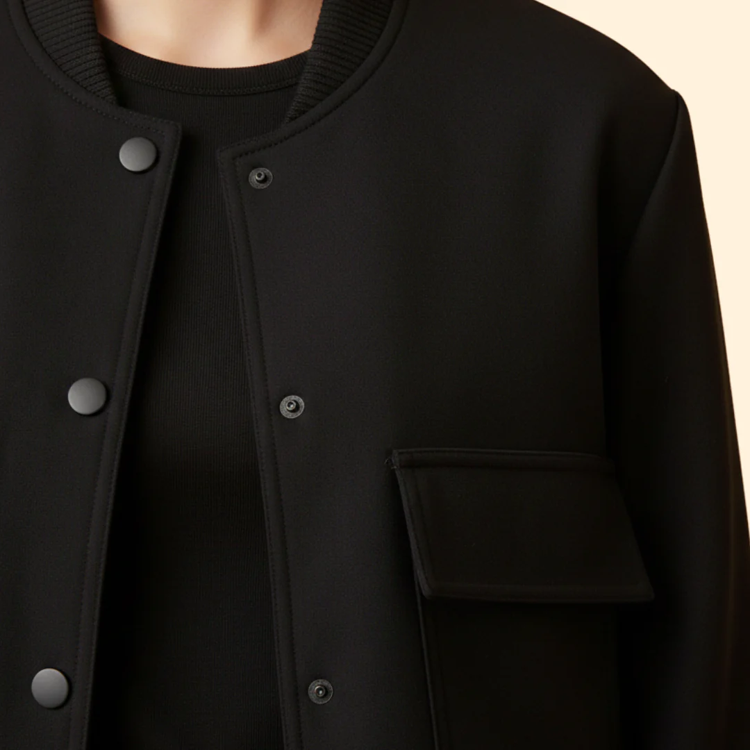 Women’s Bomber Jacket with Button Closure - Image 6
