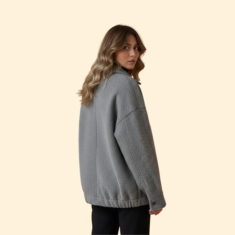 Women’s Bomber Jacket with Buttons - Image 4