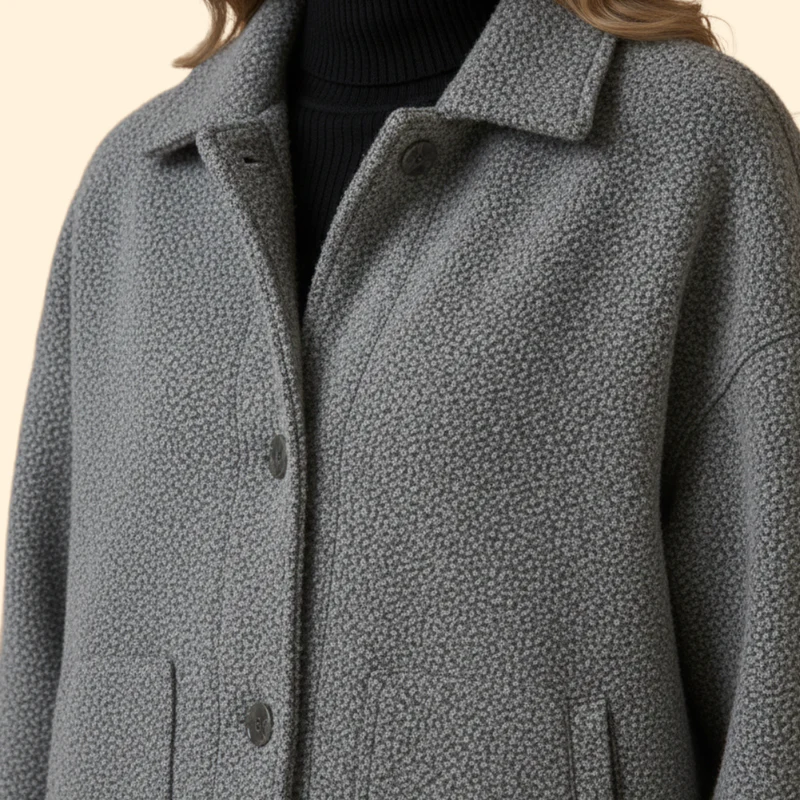 Women’s Bomber Jacket with Buttons - Image 5