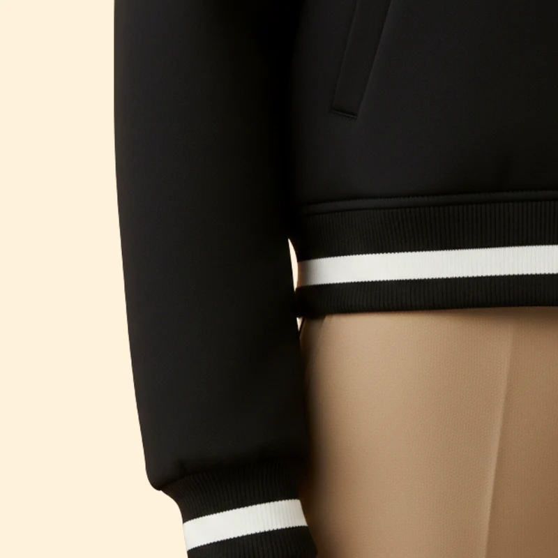 Women's Bomber Jacket with Elasticated Hem - Image 6