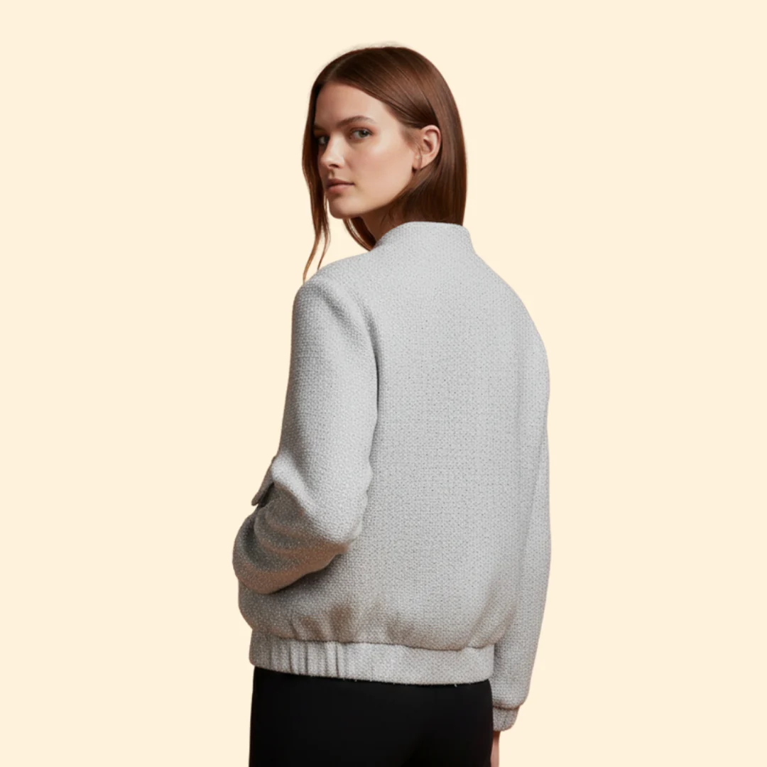 Women’s Bomber Jacket with Front Pockets - Image 4