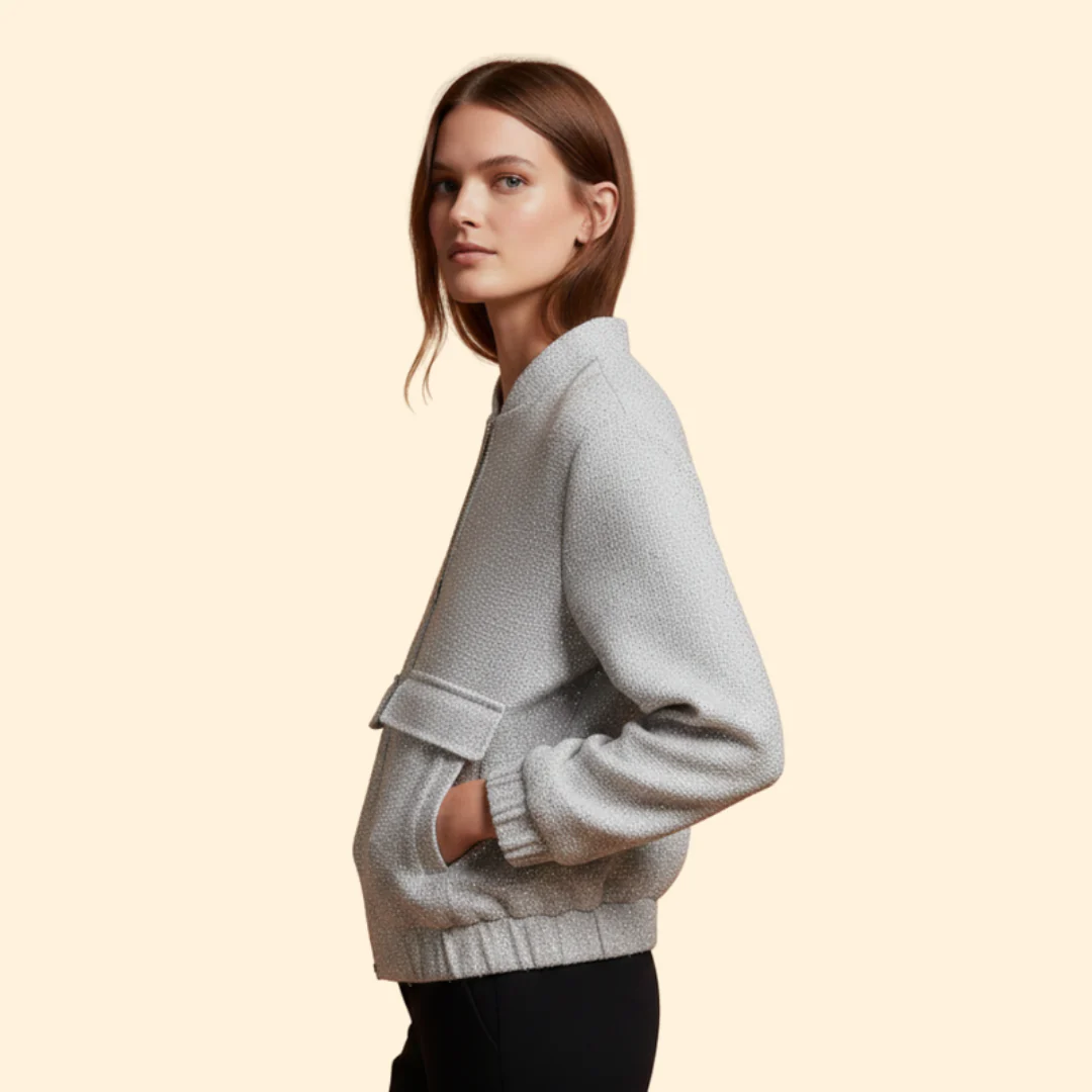 Women’s Bomber Jacket with Front Pockets - Image 5