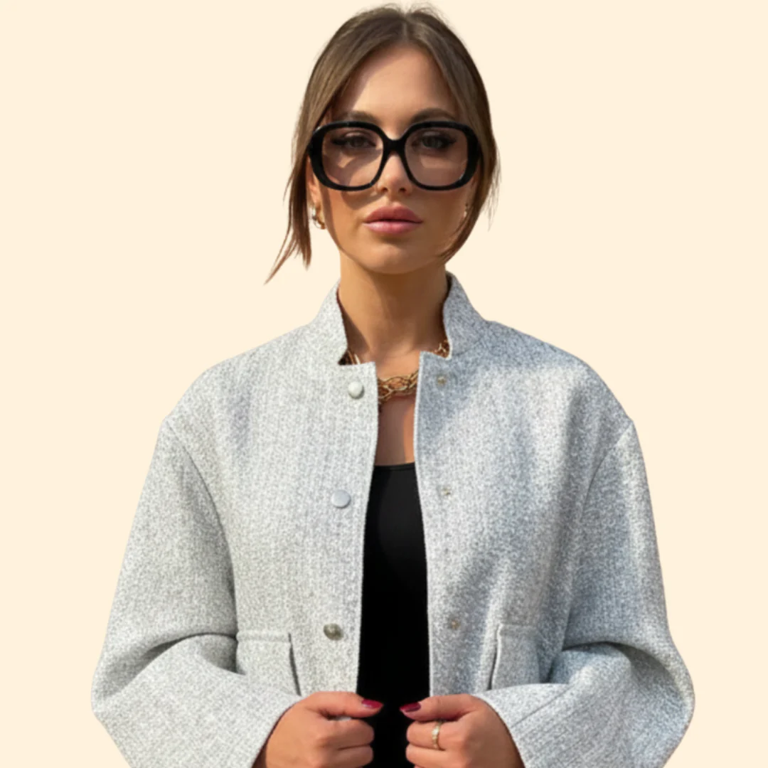 Women’s Bomber Jacket with Front Snap Buttons - Image 4
