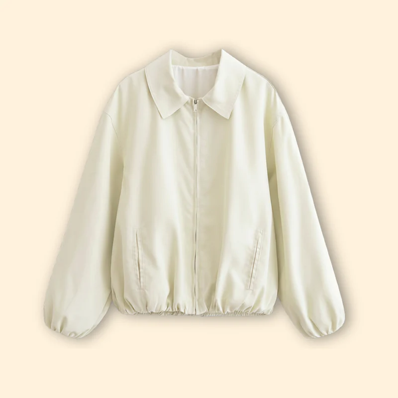Women’s Bomber Jacket with Modern Collar