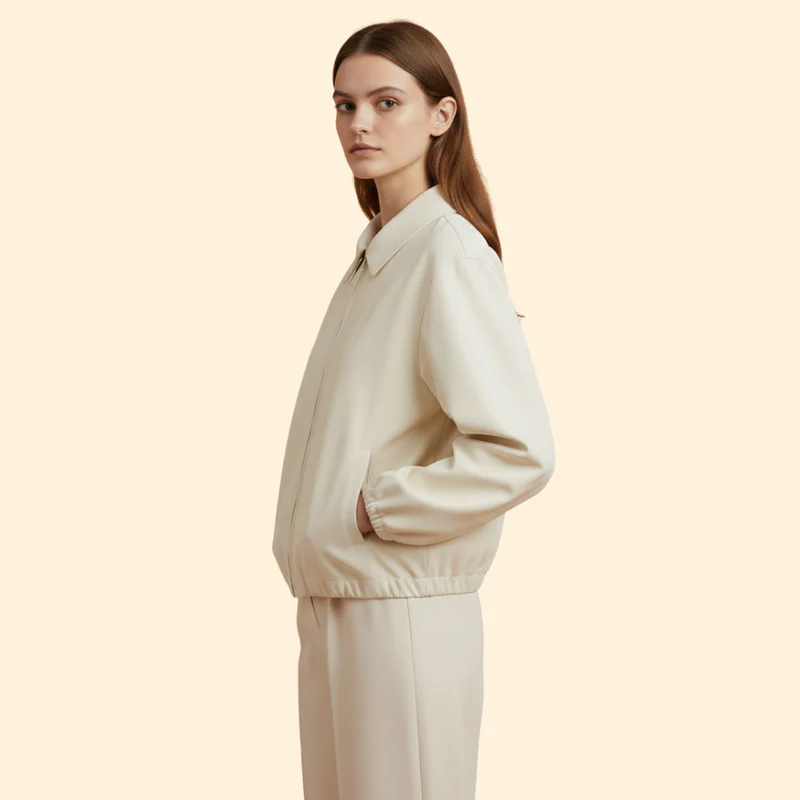 Women’s Bomber Jacket with Modern Collar - Image 4