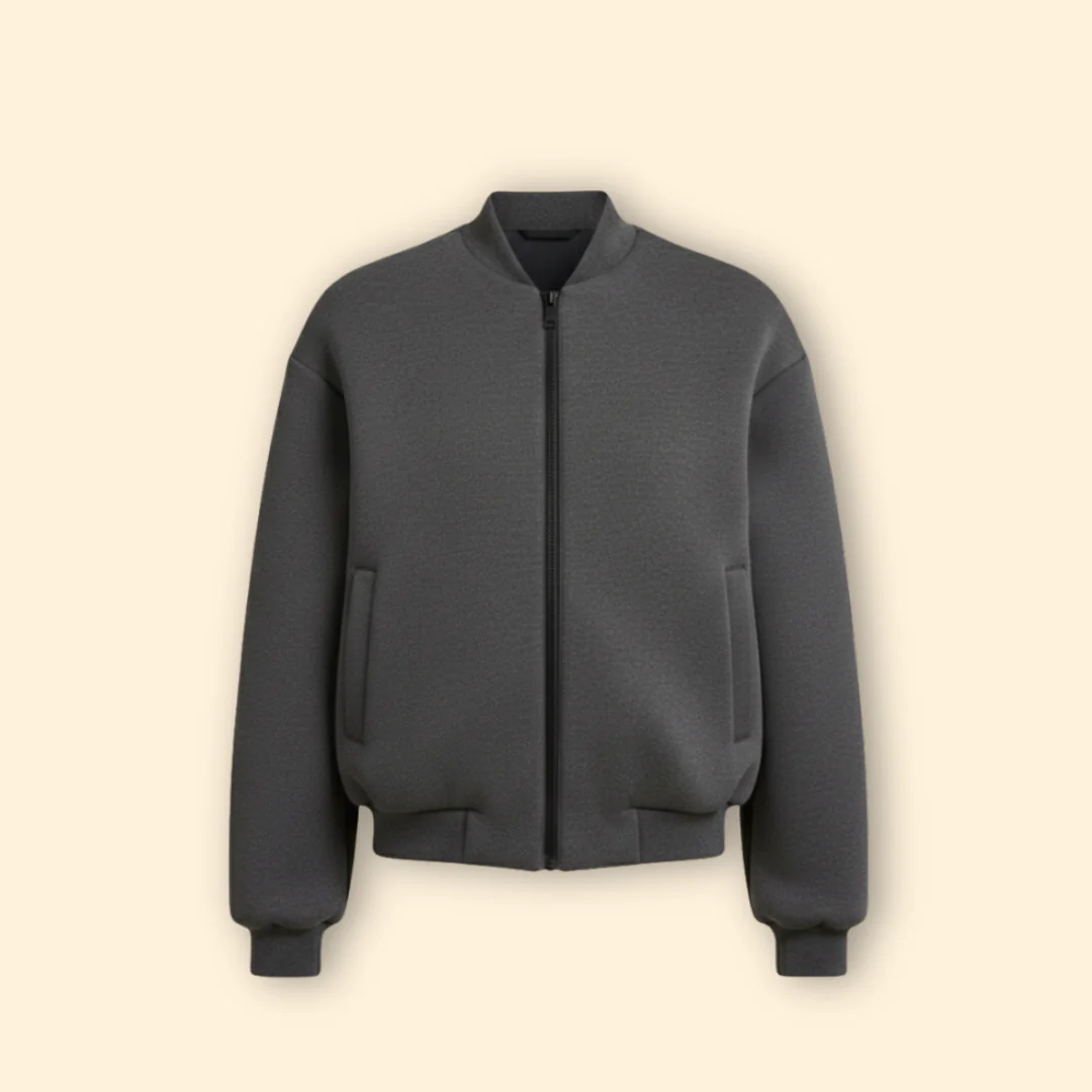 Women’s Bomber Jacket with Oversized Sleeve Design