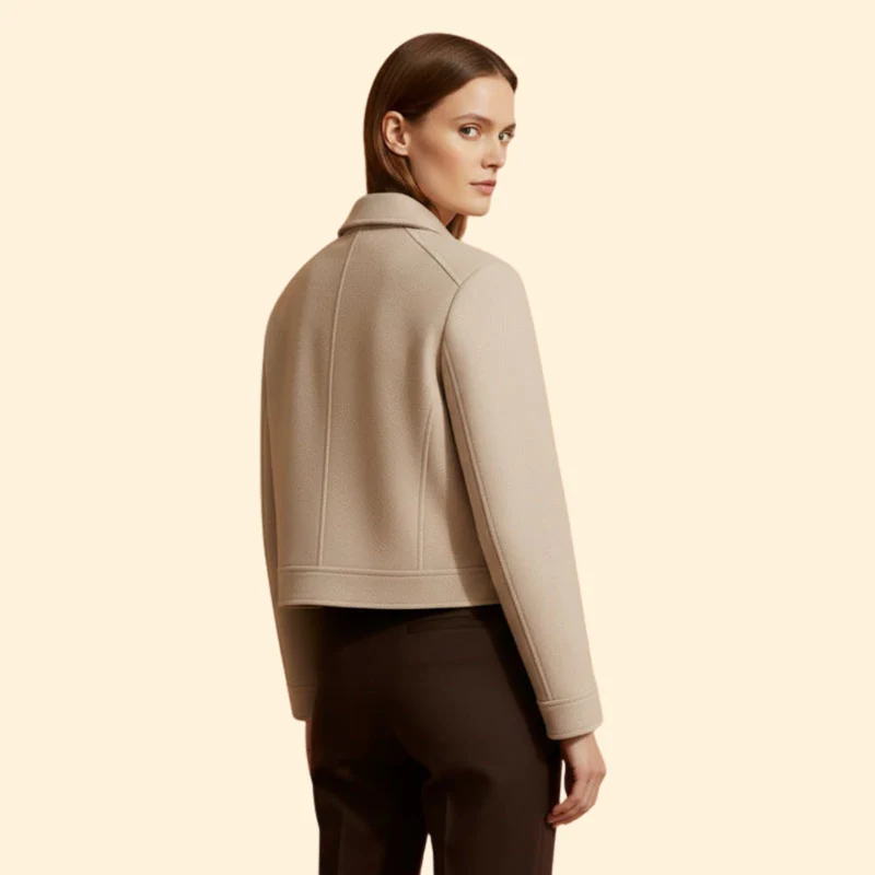 Women's  Bomber Jacket with Patch Pockets - Image 4