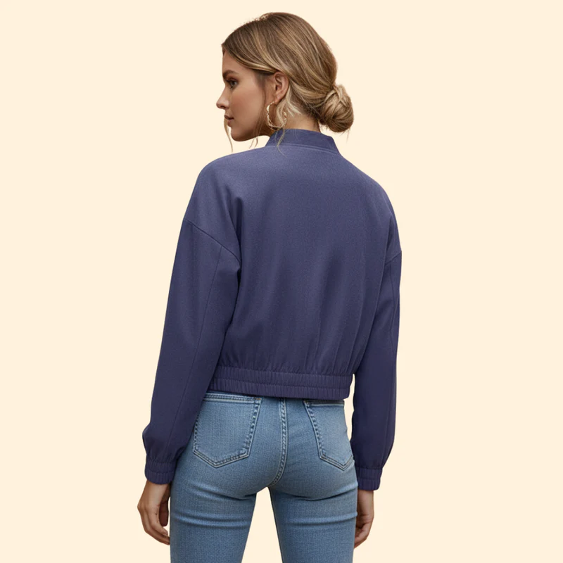 Women’s Bomber Jacket with Pockets - Image 4