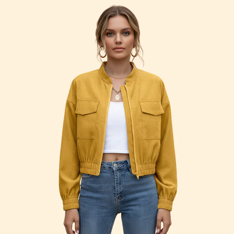 Women’s Bomber Jacket with Pockets - Image 7