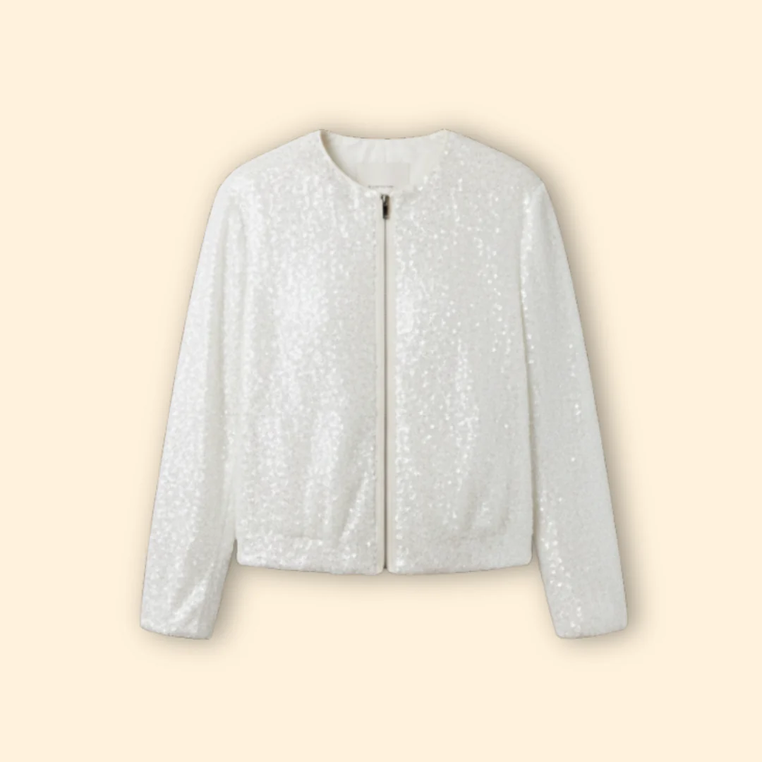 Women’s Bomber Jacket with Sequin Shell