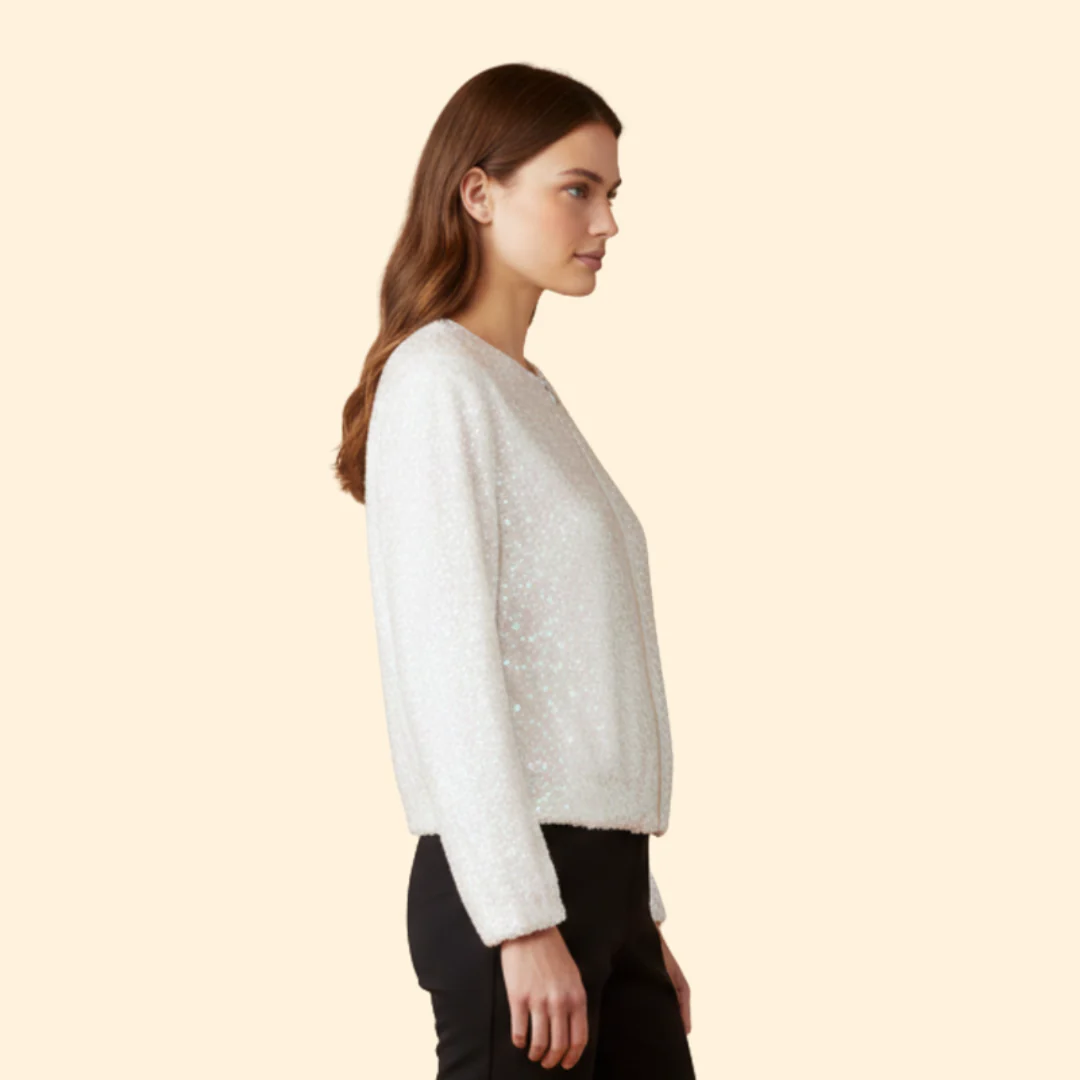 Women’s Bomber Jacket with Sequin Shell - Image 3