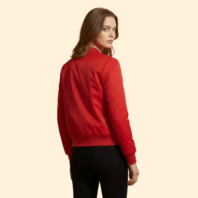 Women’s Bomber Jacket with Side Panels - Image 4