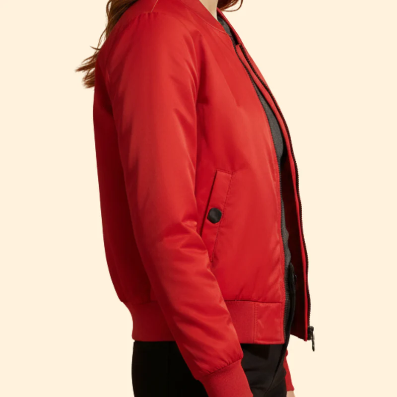 Women’s Bomber Jacket with Side Panels - Image 6