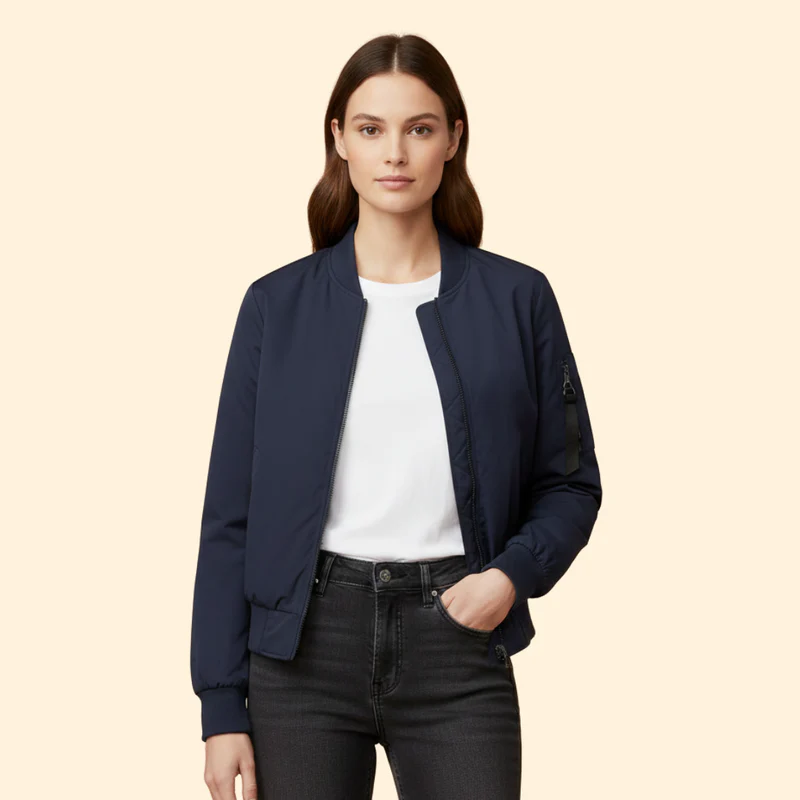 Women’s Bomber Jacket with Side Panels - Image 8