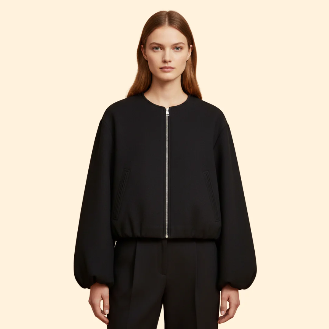 Women’s Bomber Jacket with Side Pockets - Image 2