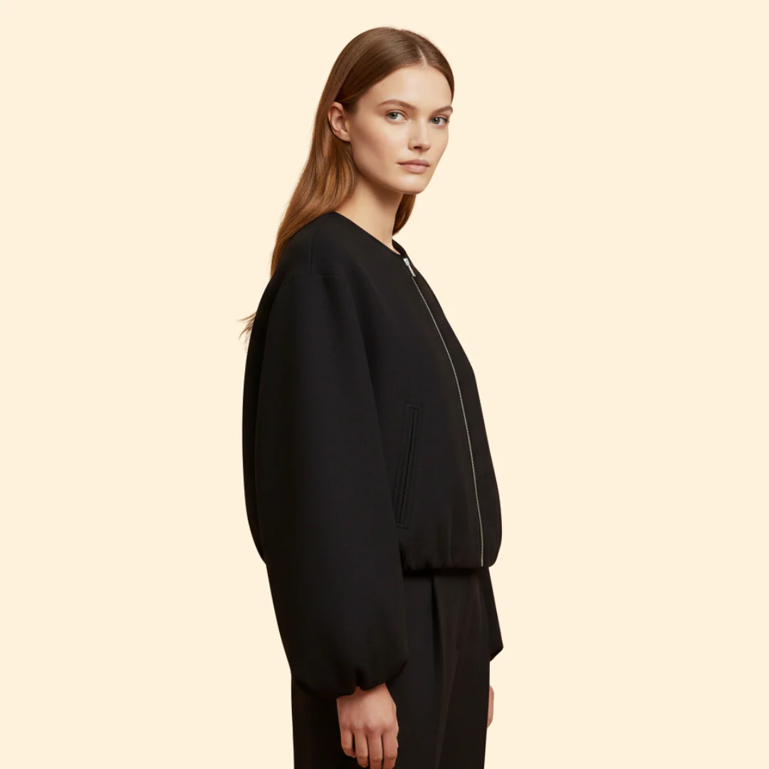 Women’s Bomber Jacket with Side Pockets - Image 3