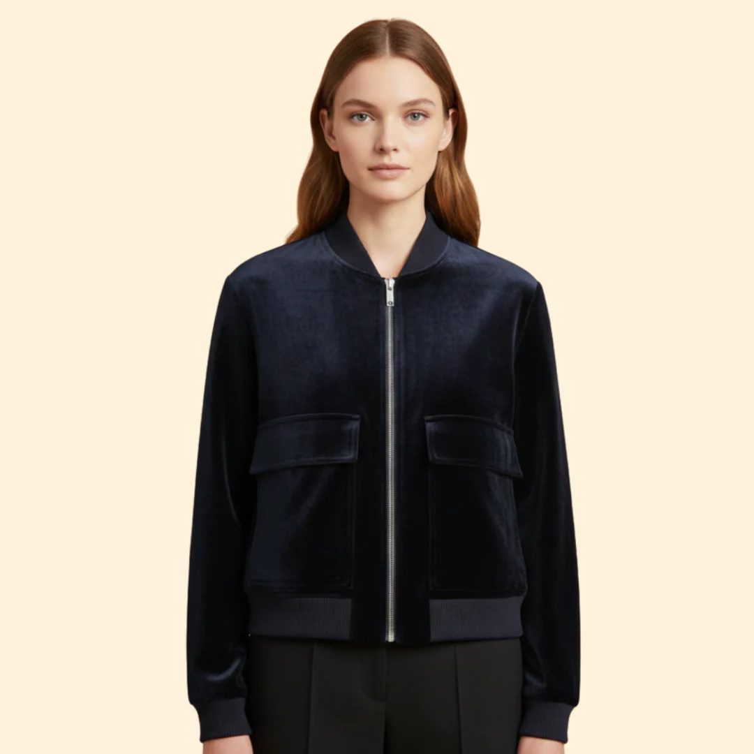 Women’s Bomber Jacket with Snap Buttons - Image 6
