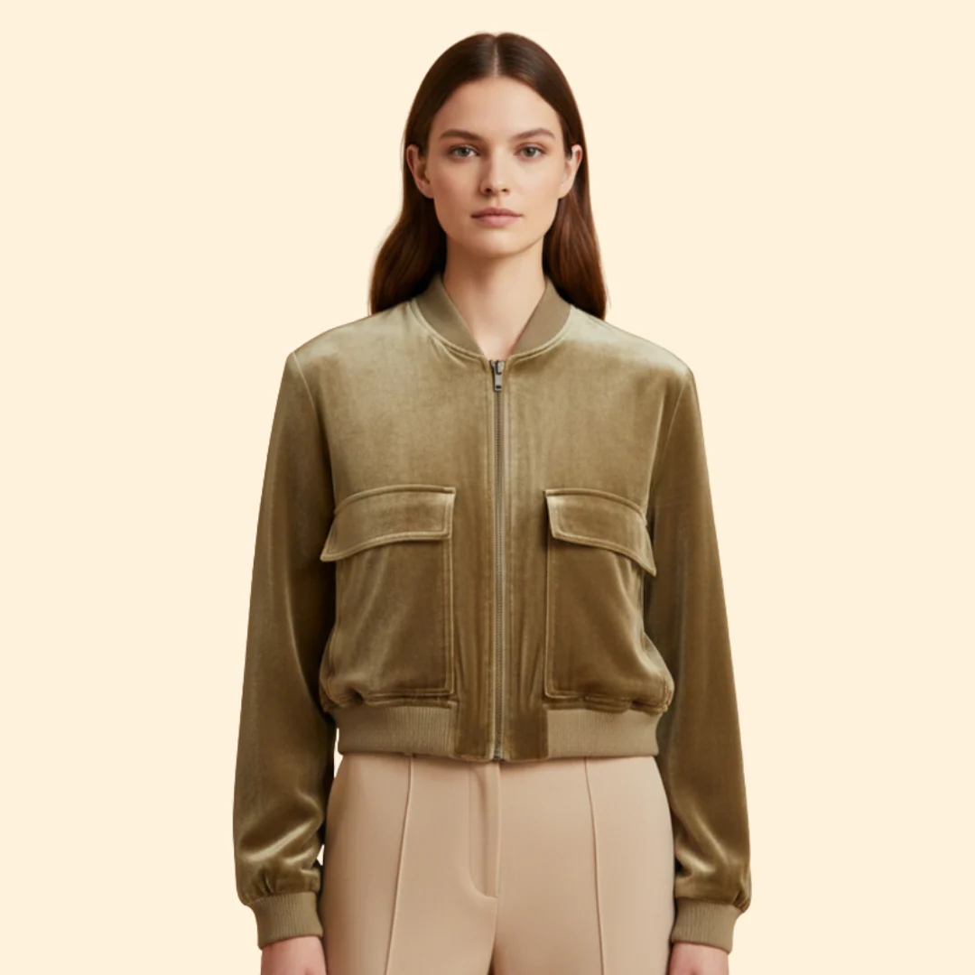 Women’s Bomber Jacket with Snap Buttons - Image 7