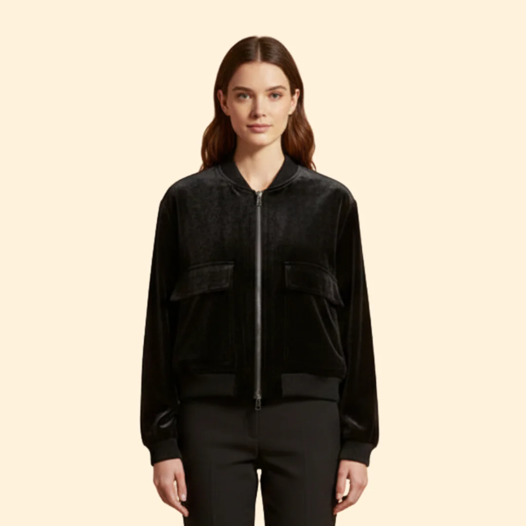 Women’s Bomber Jacket with Snap Buttons - Image 8