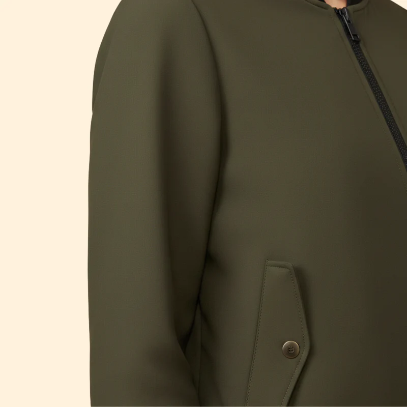 Women's Bomber Jacket with Sporty Collar - Image 6