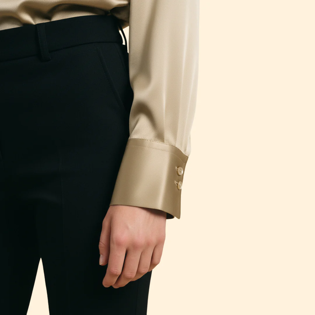Women’s Button Up Blouse with Satin Finish - Image 6