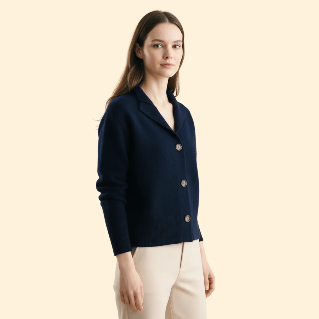 Women’s Cardigan with Structured Longline Design - Image 3