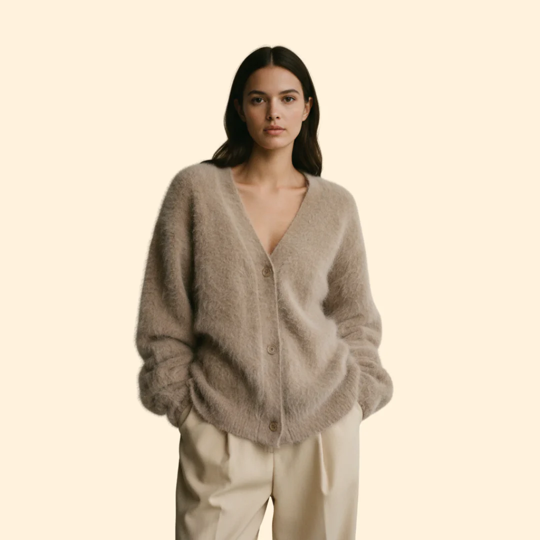 Women’s Cardigan with V-Neck Button Front - Image 8