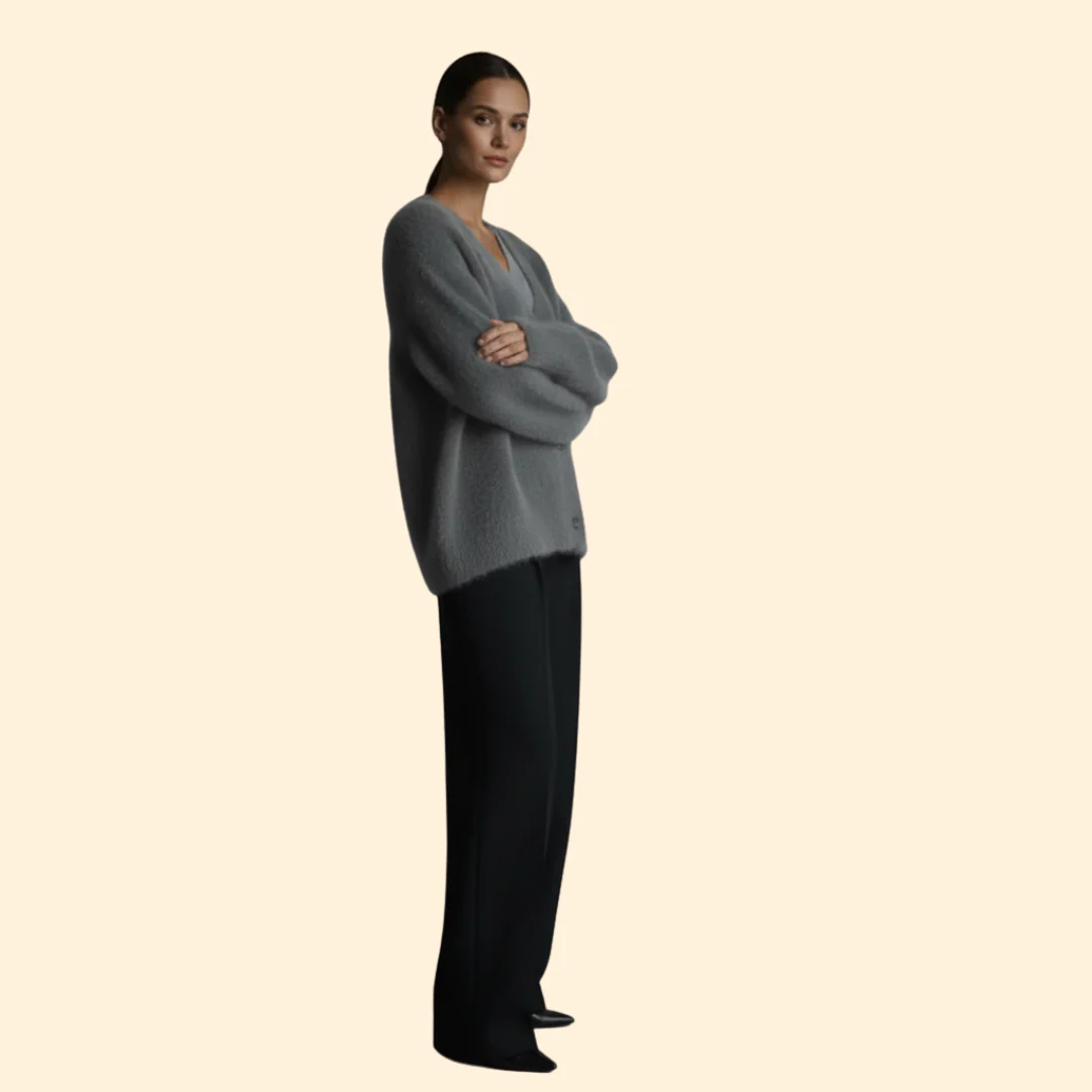 Women’s Cardigan with V Neckline - Image 3