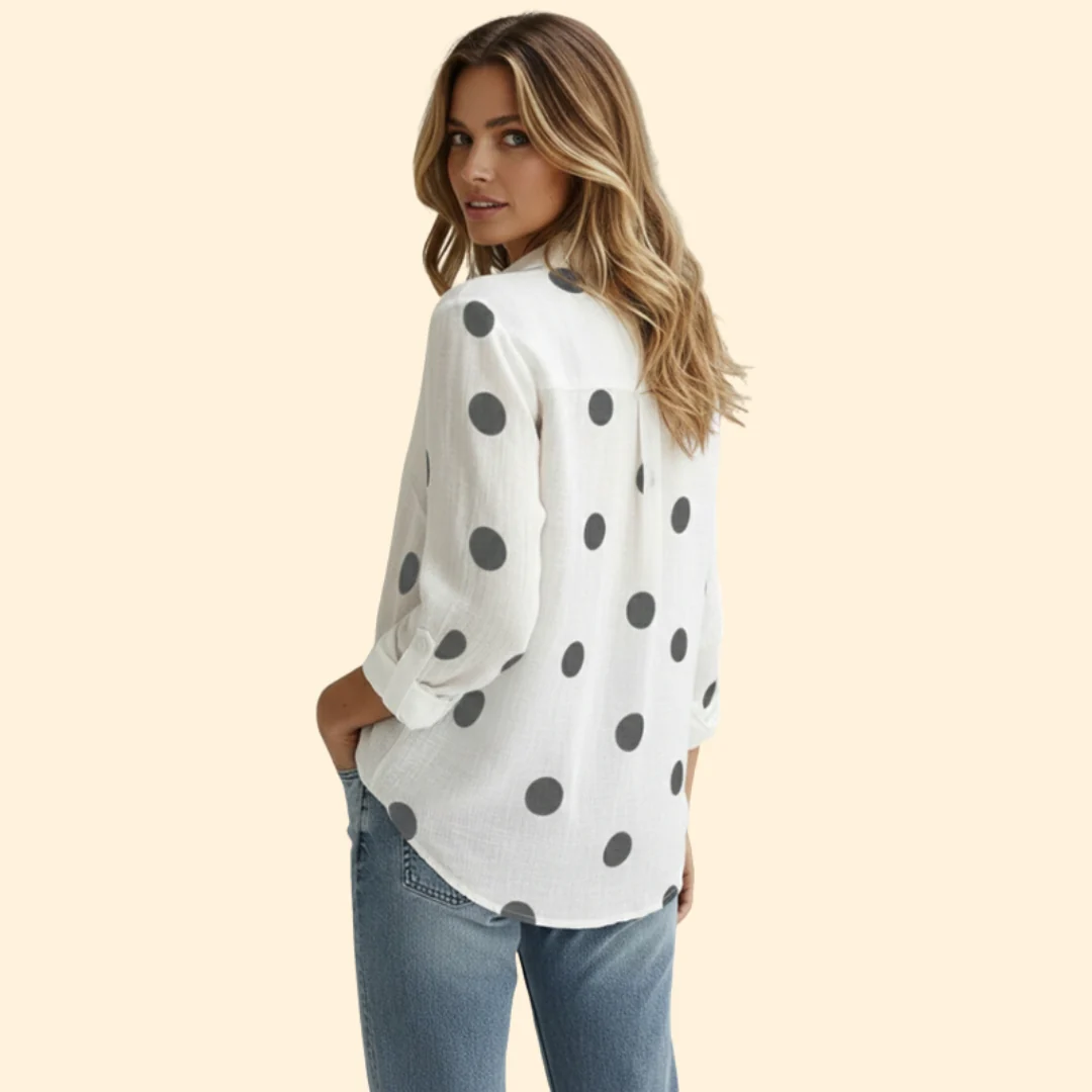 Women’s Casual Blouse with Long Sleeves - Image 4