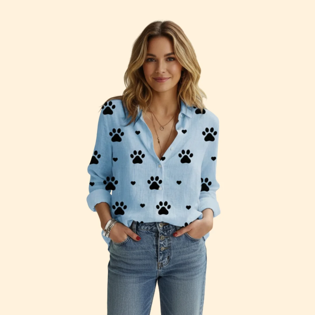 Women’s Casual Blouse with Long Sleeves - Image 6